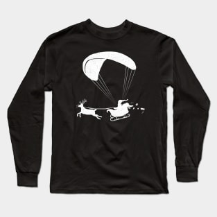 Happy Holidays - Paragliding Santa- Textless Long Sleeve T-Shirt